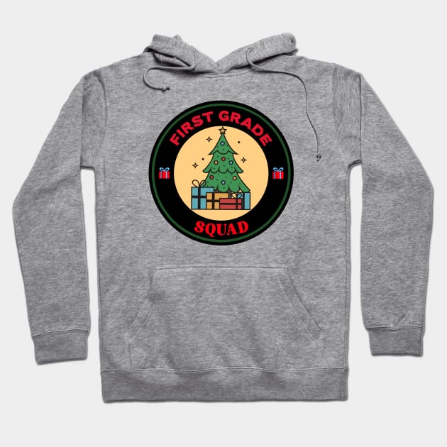 First Grade Squad Christmas Hoodie by Mountain Morning Graphics